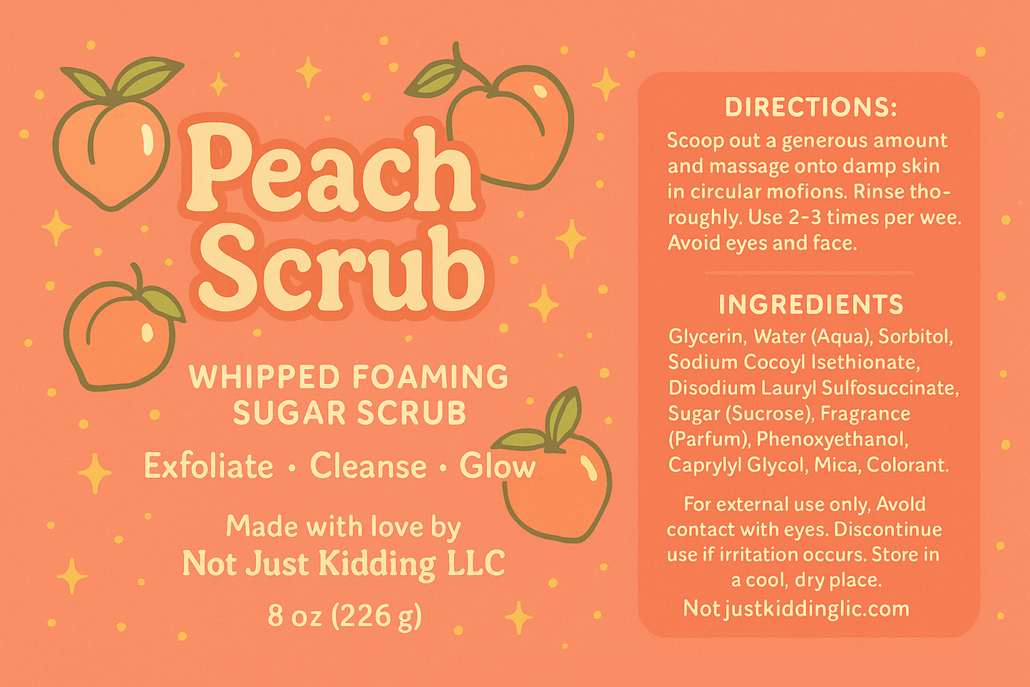 Peach Sugar Scrub
